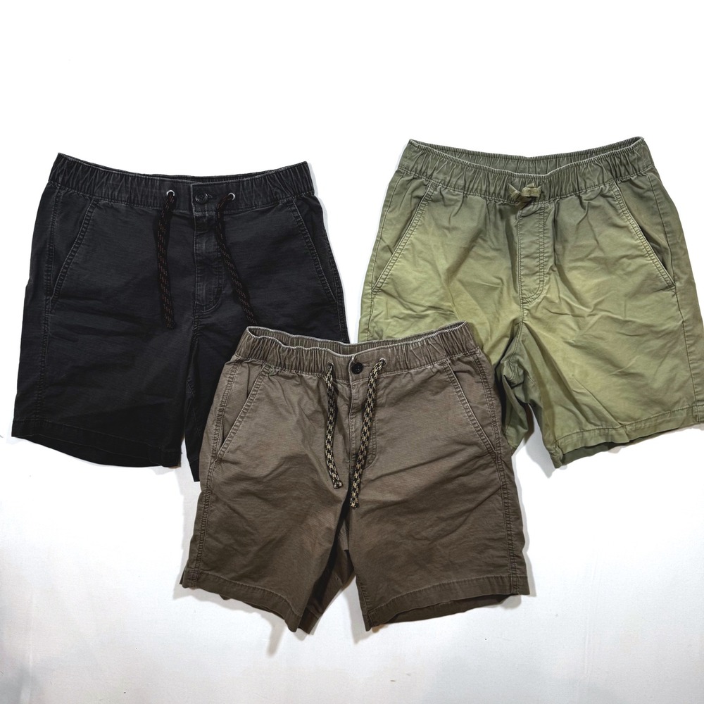 Eddie Bauer Men's Ripstop Shorts Elastic Waist Drawstring S Set‎ of 3 Gorpcore